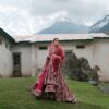 Royal Crimson Hand-Embellished Bridal Lehenga Set