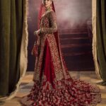 WhatsApp Image 2026-07-18 at 6.53.12 PM (3) Royal Maroon Hand-Embellished Long Kurti & Trailing Lehenga Set
